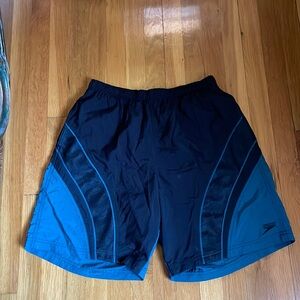 SPEEDO MENS BLACK GREEN SWIM TRUNKS LARGE EXCELLENT CONDITION